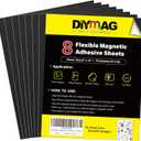 DIYMAG 8Pack Magnetic Adhesive Sheets, Magnetic Sheets with Adhesive Backing, 8x10 Inch Flexible Magnet Sheets for Crafts Photos and Die Storage Easy to Cut