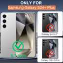 for Samsung Galaxy S24+ Plus Case, Compatible with Magsafe, Military Grade Phone Case with Kickstand, Built-in Camera Lens Protector Shockproof Magnetic Cover for Galaxy S24 Plus Case (Black)