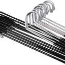 Pants Hangers Non Slip - 20 Pack Velvet Hangers for Closet - Thin Space Saving Clothes Hanger - Strong, Durable, Perchas Terciopelo with 360° Rotatable Hook for Jean, Tank Top, Bra, Shorts (Black)