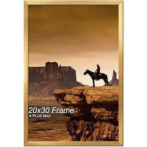 A PLUS MAX 20x30 Picture Frame Gold Light Weight Wall Mount