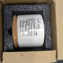 Funny Cute Cat Ceramic Planter Pot with Drainage Holes and Bamboo Tray Ideal for Succulent and Cactus Plants Decorative Indoor Home Office Gift for Cat Lovers and Plant Lovers (Plant Not Included)