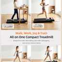 Walking Pad Treadmill with 8% Incline, 2.5HP Quiet Portable Walking Pad, Under Desk Treadmill for Home Office, 265 lbs Capacity, Compact Treadmill for Small Spaces with 15" x 35.4" Belt
