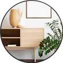 Fabuday Black Circle Mirror for Wall 24 Inch - Round Mirror for Bathroom, Entryway, Living Room, Hallway, Bedroom Decor, Matte Frame Mirrors (24x24)