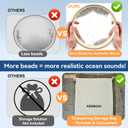 Ocean Drum Sea Drum- With Hardwood Shell and Wave Beads- Sound Healing Instrument for Meditation, Relaxation, Yoga, Stress Relief- Includes Storage Bag (10inch)