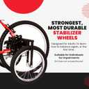 TITAN Bike USA Heavy-Duty Adult Training Wheels Patented Stabilizer Kit for 24"27" Bicycles, Supports 250+ lbs, Original Full-Size Bike Training Aid, Not for Electric or E-Bikes, 16-Inch