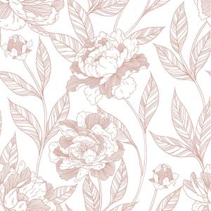 Vinjiasin Pink Floral Wallpaper Peel and Stick Modern Contact Paper Self Adhesive Removable Wall Paper for Bathroom Bedroom Cabinets 17.3"x 78.7"