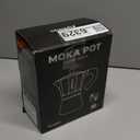 Mongdio Stovetop Espresso Maker Moka Pot, Cuban Coffee Maker Stove top coffee maker Moka Italian Espresso Greca Coffee Maker Brewer Percolator, 6 Espresso Cups, 10 oz - Black