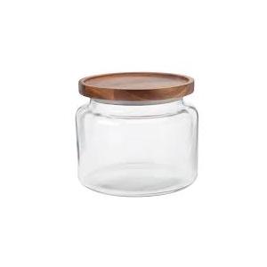 Glass Jar With Wooden Lid