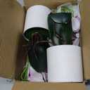 XONOR Artificial Orchid Flowers, 2 Pieces Potted Fake Orchids with Plastic Vase for Table Centerpiece Home Decor Office Wedding Party Decoration (Purple)