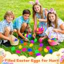 24 Pack Easter Eggs Bulk with Multicolor Pen in One - Easter Egg Fillers & Easter Party Favors for Kids, Non-Candy Basket Stuffers for Egg Hunt Gift