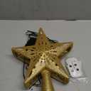 Christmas Tree Topper Lighted with 6 Patterns Projector, Christmas Tree Star Topper Built-in 3D Glitter LED Rotating Lights, Gold Tree Topper Christmas Decoration for Xmas Party Holiday