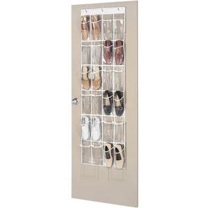 Whitmor 24 Pocket OTD Shoe Organizer Clear