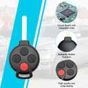 2PCS Car Key Fob Keyless Entry Remote 315MHz KR55WK45144 / 267T-5WK45144 for Smart Fortwo 2008-2015 | 4 Buttons