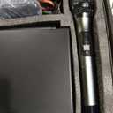 MOYLEAF Wireless Microphones, Metal Dual UHF Cordless Handheld Microphone System, Suitable for Family Karaoke, Speaker, Party, Conferences, Wedding, Church, 260 ft (T-023).