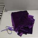 Unisex Hooded Cloak Long Velvet Cape For Halloween Christmas Cosplay Costume (Purple) No size
