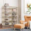 3Pack Clear Plastic Handbag Storage Organizer for Closet, Acrylic Display Case for Handbag and Purse, Purse Organizer for Closet with Magnetic Door for Book, Toys, Hat