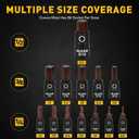 16-Piece SAE Hex Bit Impact Socket Set - Premium S2 Steel 5/64"-9/16" Allen Socket Set with Socket Adapters, 1/4, 3/8 and 1/2 Drive | Professional Mechanic Garage Tools