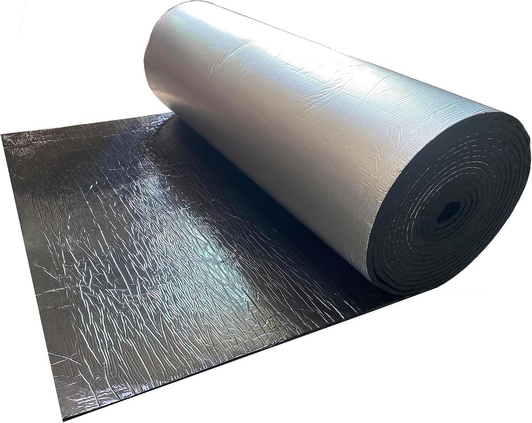 Car Heat Sound Deadening Insulation Mat,394 Mil 108 Sqft Automobile Sound Deadening & Heat Insulation Material for Auto Hood Engine Roof Door and Trunk,40in x 394in, Aluminum Foil Finish