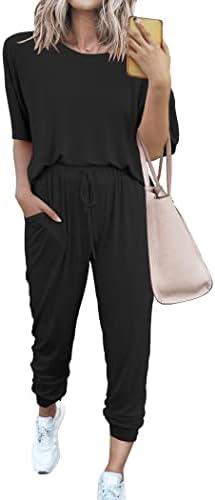 PRETTYGARDEN Women's Two Piece Lounge Sets 2026 One Piece Loose Wide Leg Jumpsuits Casual Flowy Romper Medium