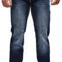 Men's Stretch Denim Jeans Classic Jeans with Embroidered Design, ESDVD Street Style Regular Jeans Relaxed Fit Pants Comfy (US, Waist, 38, Regular, Blue),XXL