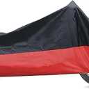 uxcell XXXL 190T Rain Dust Motorcycle Cover Black+Red Outdoor Waterproof Protector