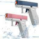 2 Pack Kids Squirt Guns - 100CC Water Blaster Soaker Pistol Toys for Boys & Girls, Ideal Summer Gifts for Pool, Beach & Outdoor Play (Blue Pink1)