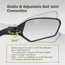 Adjustable Handlebar Bike Mirrors, Left & Right Bicycle Mirror Set,Universal Bike Mirrors,HD Shatterproof Mirror, 360 Rotatable, Compatible with MTB, E-bikes, Bicycle,Scooter (1 Pair)