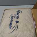 60-Inch Boucl Faux Fur Christmas Tree Skirt with Foam Lining and Concealed Slide Clasp Closures, Beige