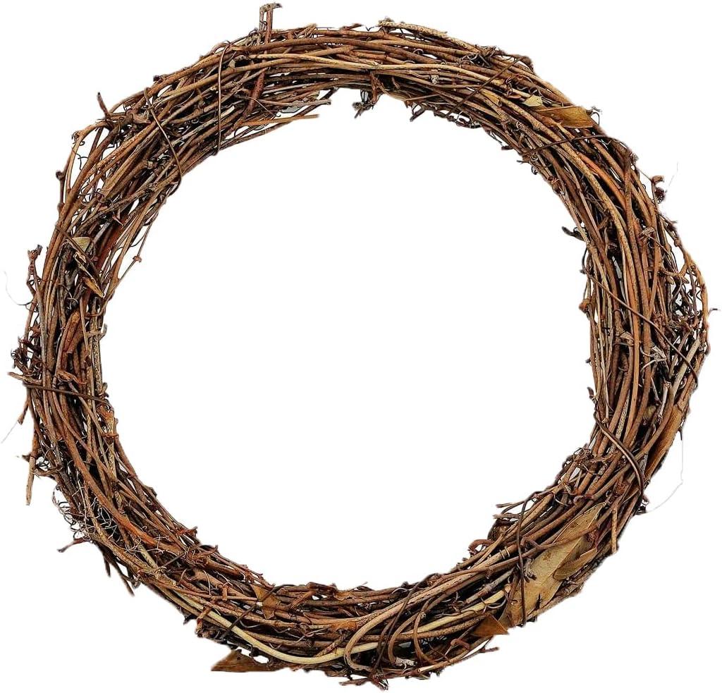16inch Large Natural Grapevine Wreath Rings Rattan Vine Branch Wreath Hoop for DIY Craft Wreath Christmas Easter Holiday Decoration Seasonal Decors (1pcs 40cm/16inch) 