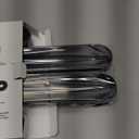 New Upgrade 4 Pack Adjustable Pot Lid Holder, Lid Organizer Fits 6" to 14" Lids, with Screw Hole Position and Sticky Wall Mounted Lid Storage Kitchen Cabinets, Cabinet Doors (Black)