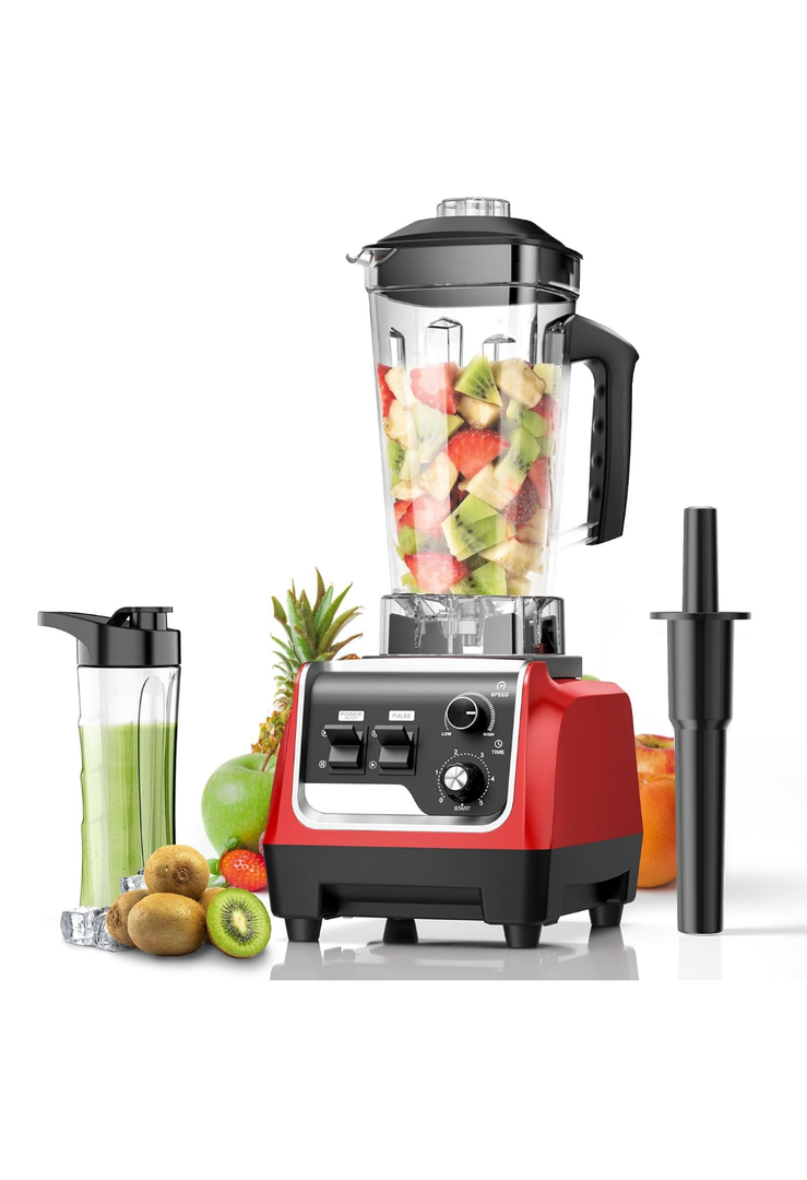 Smoothie Blender 1800W Powerful Blenders for Kitchen 70 Oz Large Capacity and BPA-Free Containers with To-Go Cup Countertop Blender for Smoothies, Ice Crushing & Frozen Drinks Red