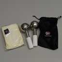 PRIME Fitness Ice Globes for Facials | Unbreakable Steel Cooling Roller | Cryo Sticks for Face | Massager for Face Neck & Eyes | Skin Care for Dark Circles, Puffiness, Wrinkles, (Silver)