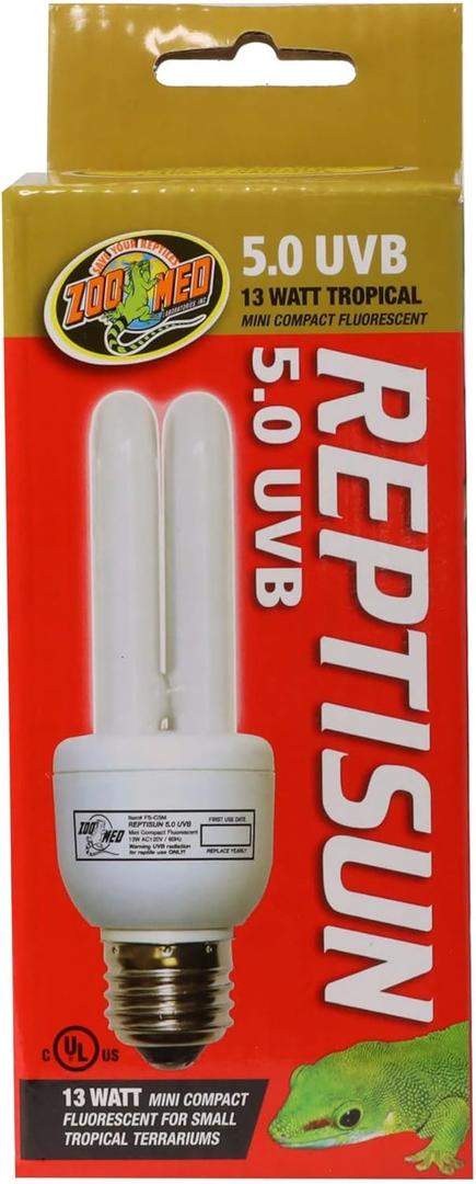 Zoo Med ReptiSun 5.0 Mini Compact Fluorescent Lamp 13 Watts (1 Count (Pack of 1))