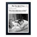 Vintage Black And White Wall Art Newspaper Posters Trendy Wall Art Framed I'm Literally Just a Girl Poster Print Trends New York Wall Decor for Bedroom Fashion Aesthetic Canvas Picture