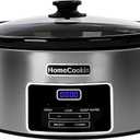 8-Quart Digital Programmable Slow Cooker with Timer - Small Kitchen Appliance for Family Dinners - Serves 10+ People - Heat Settings: Keep Warm, Low and High