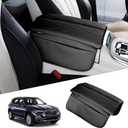 Karltys Center Console Cover for BMW X5 G05/ X7 G07 2019-2025 2026/ X6 G06 2020-2025 2026, Leather Middle Console Armrest Cover for BMW X5 Waterproof Protector with Storage Pockets (Black)