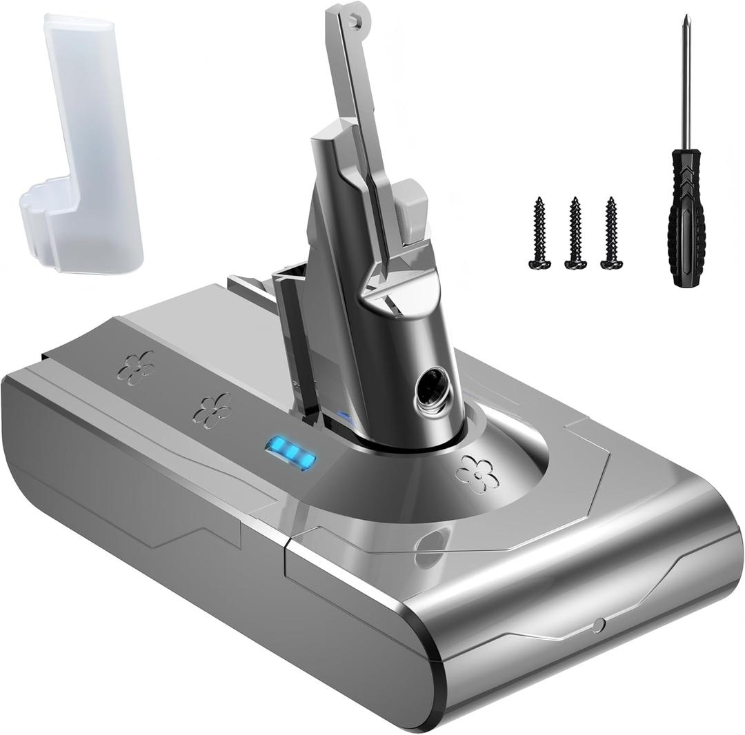 70 Min Upgraded V8 Battery Replacement, Compatible with Dyson SV10 V8 Animal Absolute Motorhead Fluffy Vacuum Cleaners