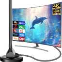 Indoor Antenna for Smart TV,HDTV Antenna with Strong Magnetic Base,TV Antenna for Local Channels,Digital Antenna for TVs Indoor Support 4K 1080p (DT012-2)
