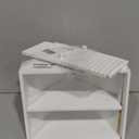 WOWLIVE Corner Bread Box for Kitchen Countertop, Large Vintage Bread Storage Container Bin for Homemade Bread, Double Layer Farmhouse Bread Holder for Kitchen, Cabinet, Pantry (White, Medium)