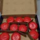 Candle Charisma Red Floating Candles 3 Inch (Set of 12)  8-Hour Dripless, Smokeless Burn with Natural Flickering Flame  Perfect for Weddings, Centerpieces, Pool Nights & Special Events