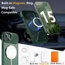Innaght Magnetic for iPhone 15 Case with Stand,Compatible with MagSafe,Rugged,Heavy Duty,Protective case Kickstand,[Built-in Invisible Stand],Green