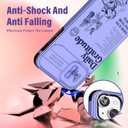 (2in1 for iPhone 14 Plus Phone Case for Women Cute Butterfly Girls Cover Girly Aesthetic Pretty Purple Butterfly Unique Design with Camera Cover and Ring Stand Funda for Apple 14 Plus Case