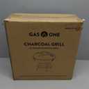 GasOne 14-inch Portable Charcoal Barbecue Grill with Thermometer Lux Brown