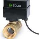U.S. Solid Motorized Ball Valve- 1" Brass Ball Valve with Standard Port, 9-36V AC/DC, 2 Wire Auto Return Setup, Normally Open (N/O)