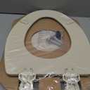 Bemis 1500EC 146 Almond Elongated Molded Wood Toilet Seat with Easy-Clean & Change Hinge