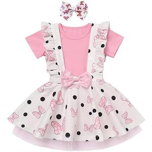AWIBMK Baby Girls Mouse Birthday Outfits Mouse T Shirt and Suspender Tulle Skirt with Headband Cake Smash Halloween Costume,5Y, Pink AWIBMK Baby Girls Mouse Birthday Outfits Mouse T Shirt and Suspender Tulle Skirt with Headband Cake Smash Halloween Costume,5Y, Pink