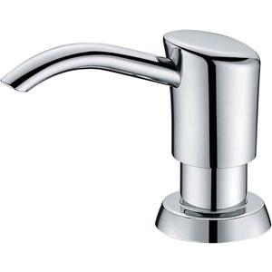 GAGALIFE Built in Sink Soap Dispenser or Lotion Dispenser for Kitchen Sink, Chrome ABS Pump Head, with 17 Ounce Large PET Soap Bottle