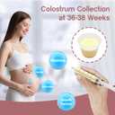 60 Sets 1/3/5Ml Colostrum Collector Kit Include 1/3/5ml*20 No Needle Sterile Syringes with Cap, 4 Measuring Cup, 6 Zip-lock Storage Bags, 60 Labels for Breast Milk Collector