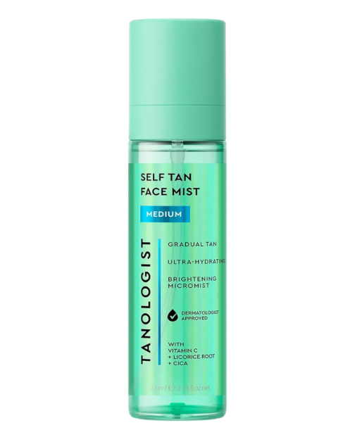 Tanologist Self Tan Face Mist, Medium Shade, Hydrating Tanning Spray, StreakFree, Radiant Finish, ParabenFree, No Fake Tan Smell, For All Skin Types, 3.38 fl. oz/100 ml Bottle