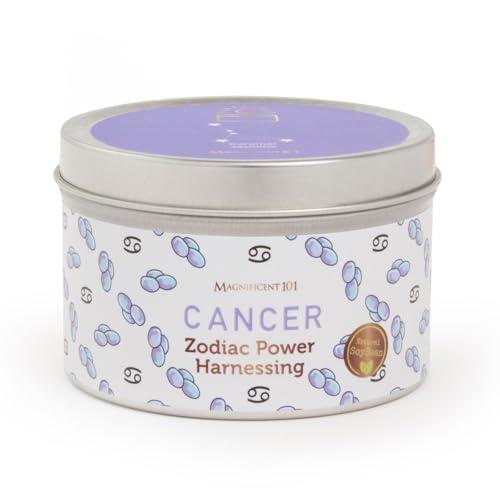 Magnificent 101 Cancer Zodiac Sign Candle - Soy Wax Candle - Choose Your Birthdate - Make Great Holiday Gifts for Astrology Fans - 6oz Tin Holder for Men’s and Women’s Décor Style
